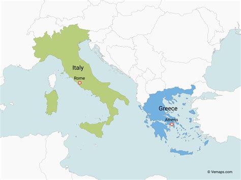 MAP Map Of Italy And Greece