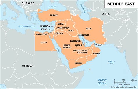 Challenges of Implementing MAP Map of Middle Eastern Countries