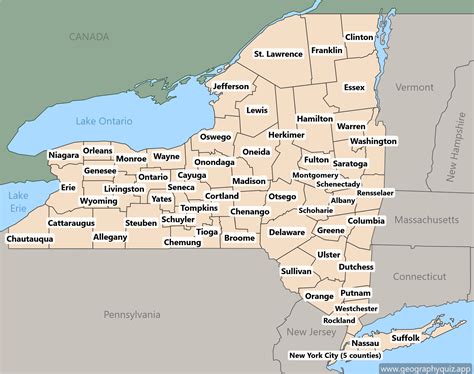 Challenges of Implementing MAP Map Of New York Counties