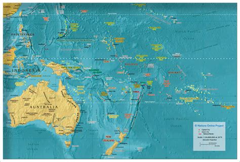 Challenges of implementing MAP Map of Oceania and Australia