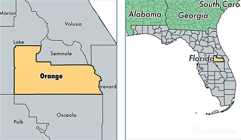 Image of Map of Orange County Florida