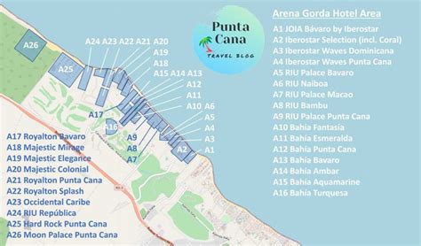 A map of Punta Cana Resort