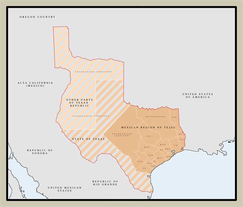 Map of the Republic of Texas