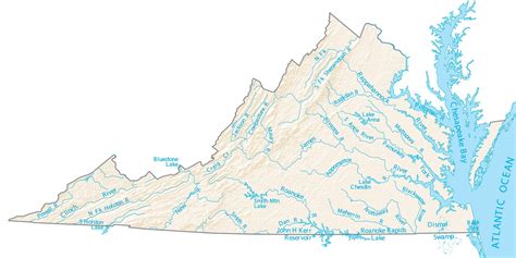 Map Of Rivers In Virginia