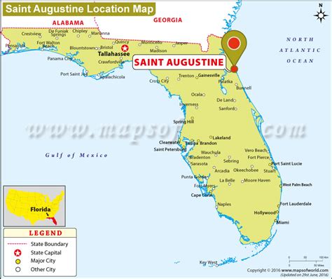 Map of Saint Augustine Florida