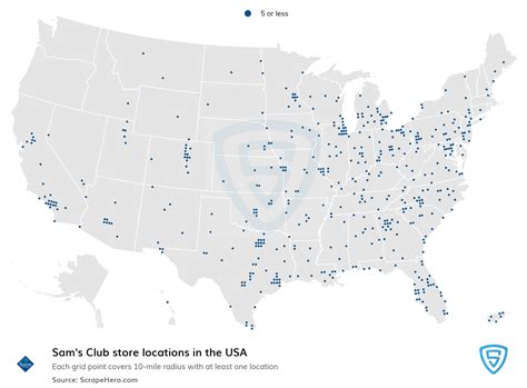 Challenges of Implementing MAP Map of Sam's Club Locations