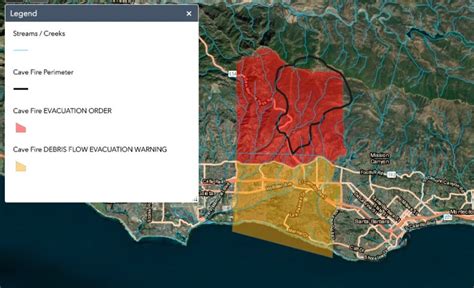 Challenges of Implementing MAP Map of Santa Barbara Fires