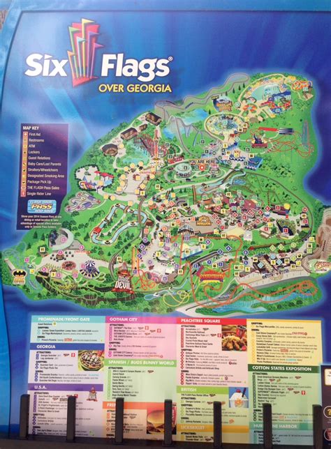 Six Flags Over Georgia Map