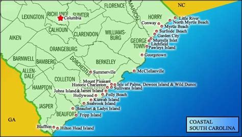 Challenges of implementing MAP Map Of South Carolina Coast