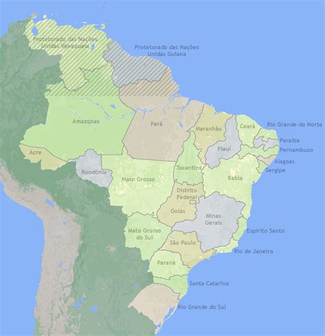 Map of States of Brazil