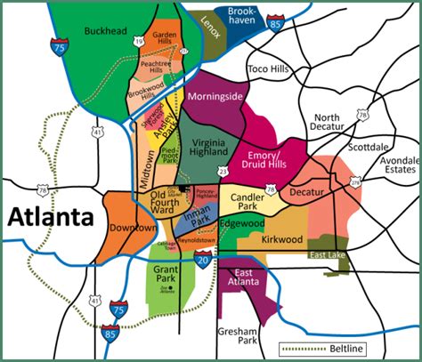 Map Of Suburbs Of Atlanta