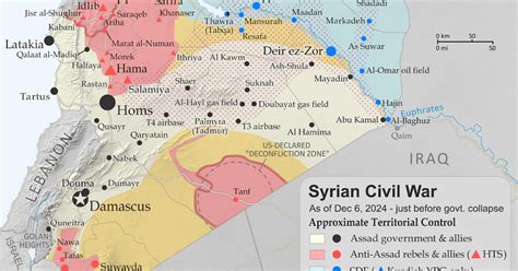 Map of Syria Civil War