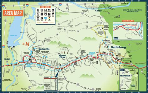 MAP Map Of Tennessee Pigeon Forge