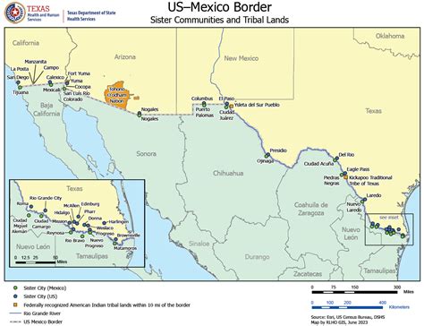 MAP Map Of Texas Border With Mexico
