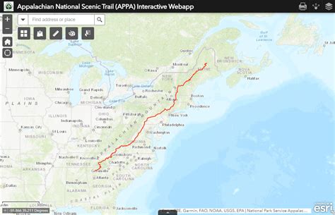 Challenges of implementing MAP Map of the Appalachian Trail