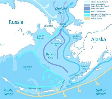 Map of the Bering Sea