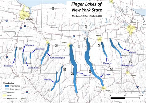 Map of the Finger Lakes
