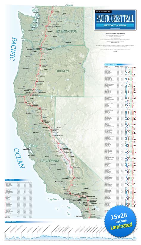 Challenges of implementing MAP Map Of The Pct Trail