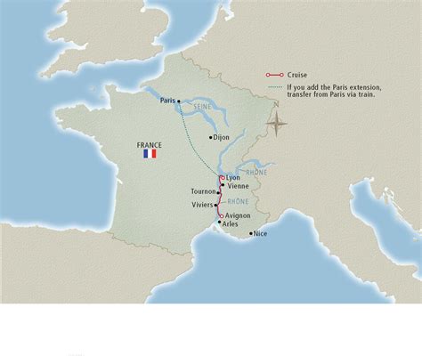 A map of the Rhone river
