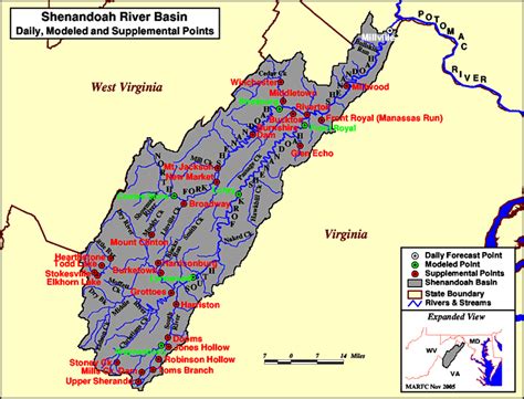 MAP Map Of The Shenandoah River challenges