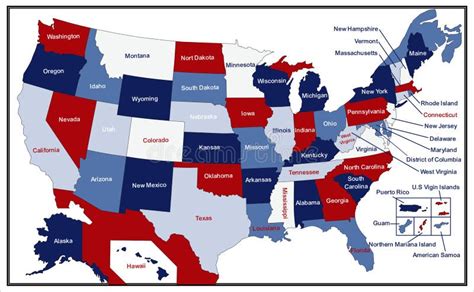 Map of USA with State Names