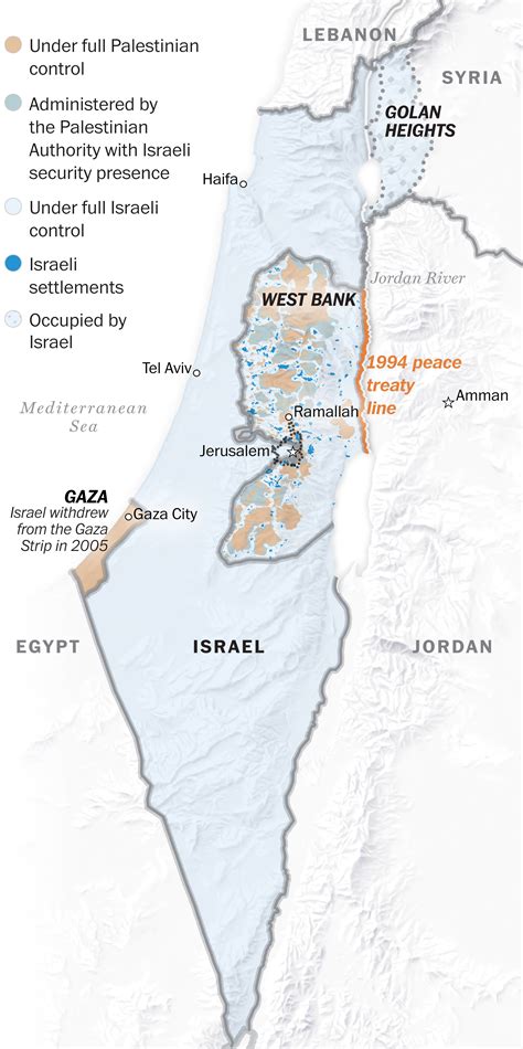 MAP Map of the West Bank