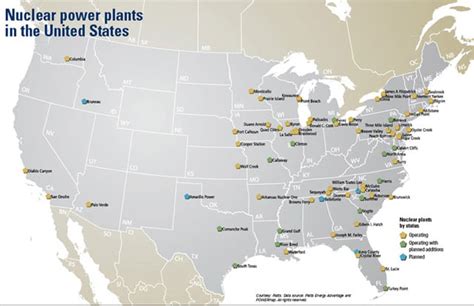Challenges of implementing MAP Map Of Us Nuclear Power Plants
