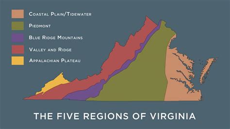 Virginia map with regions
