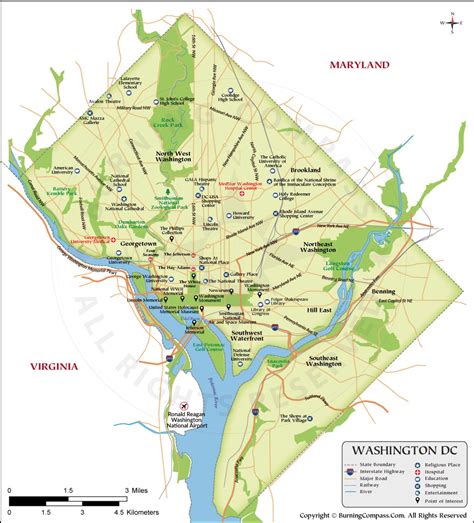 Challenges of implementing MAP Map Of Washington DC Area