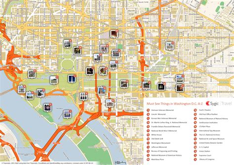 Map of Washington DC Attractions