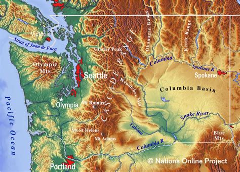 Challenges of Implementing MAP Map of Washington State Mountains