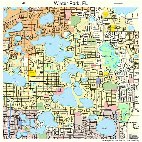 A map of Winter Park Florida