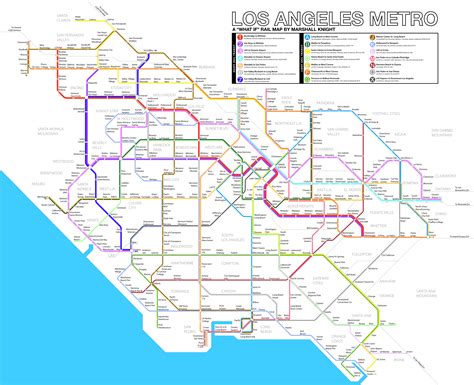 Los Angeles metro map