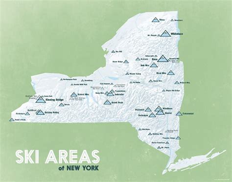 A map of New York Ski Resorts
