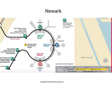 Map of Newark Airport Terminal A