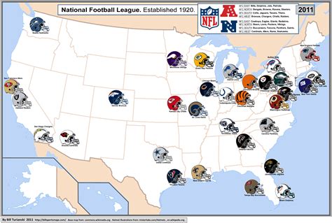 Image of an NFL map