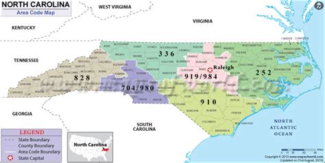 A map illustrating the challenges of implementing MAP North Carolina area codes map