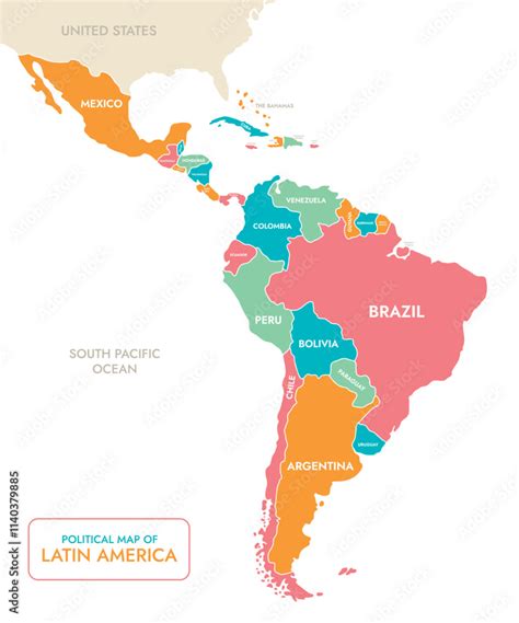 Political Map of Latin America