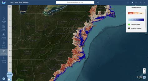 Image related to challenges of implementing MAP Projected Sea Level Rise Map