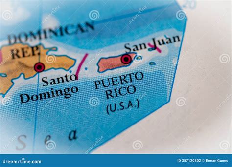 Map of Puerto Rico on World Map