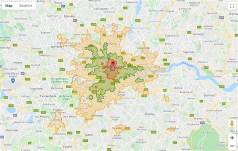 Challenges of implementing MAP Radius Map By Drive Time