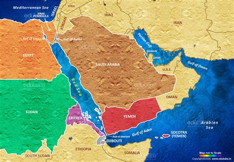 MAP Red Sea On World Map