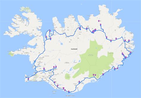 Challenges of Implementing MAP Ring Road Map of Iceland