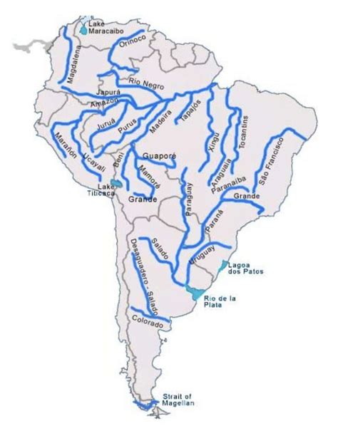 Challenges of implementing MAP Rivers Of South America Map
