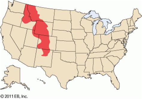 MAP Rocky Mountains On Us Map