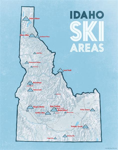 Ski Resorts in Idaho Map