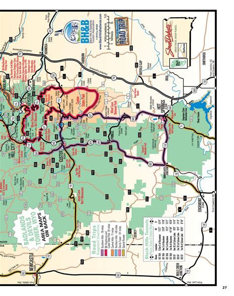 MAP South Dakota Map of Attractions