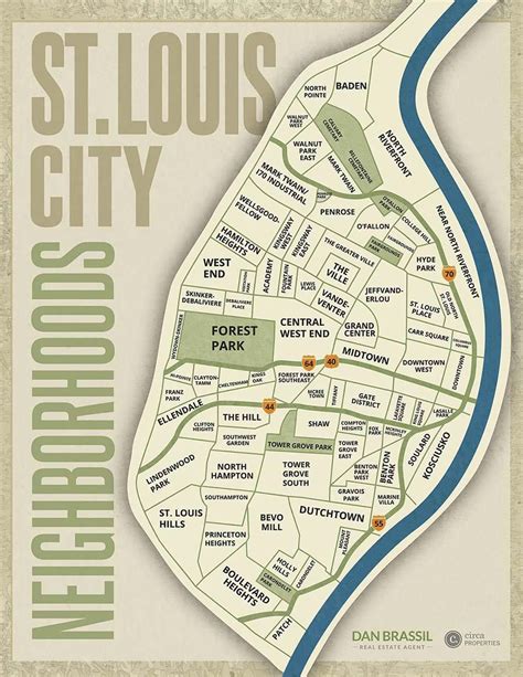 MAP St Louis Map of Neighborhoods