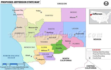 State of Jefferson Map