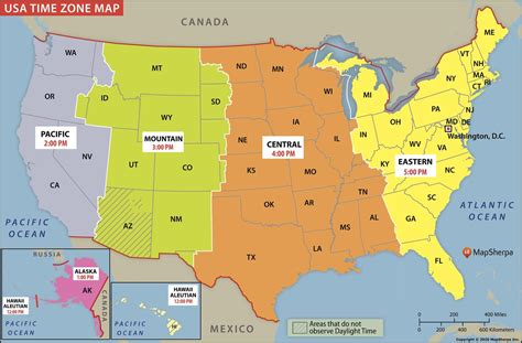 Challenges of implementing MAP Time Zone By State Map